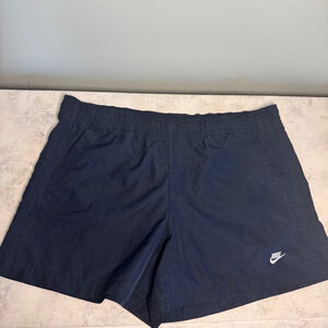 Y2K Women's Nike Sportswear Shorts Size L Navy Blue Pockets 4” Inseam
